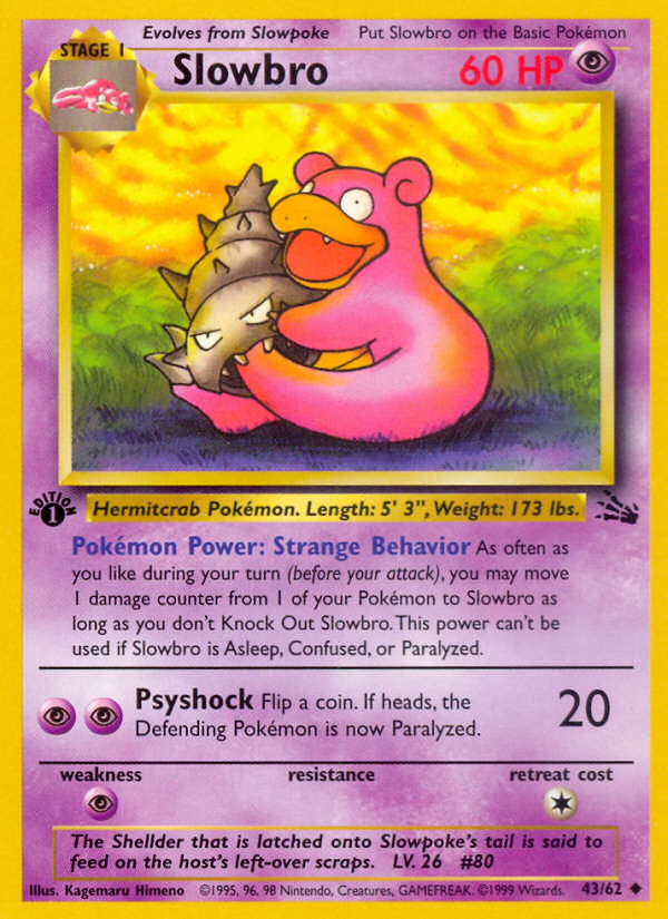 Slowbro – Fossil 43/62 Pokémon card