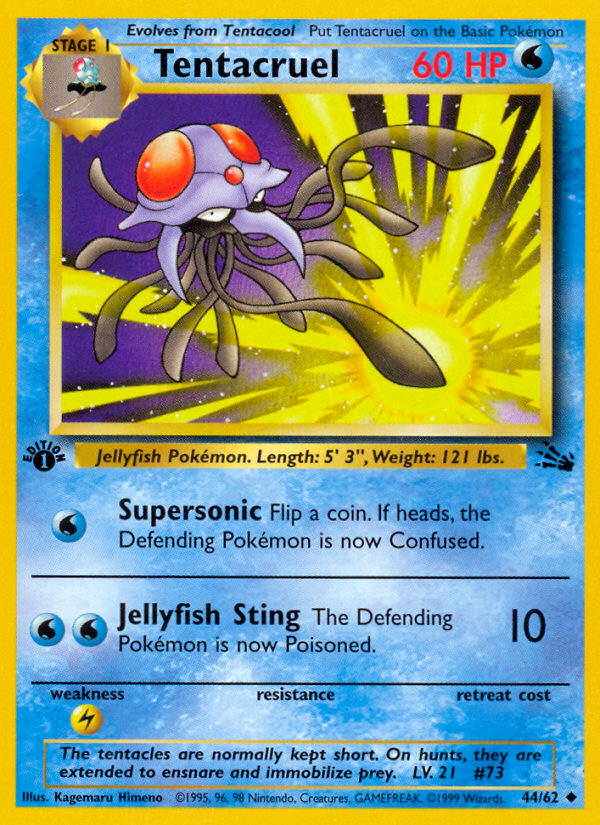 Tentacruel – Fossil 44/62 Pokémon card