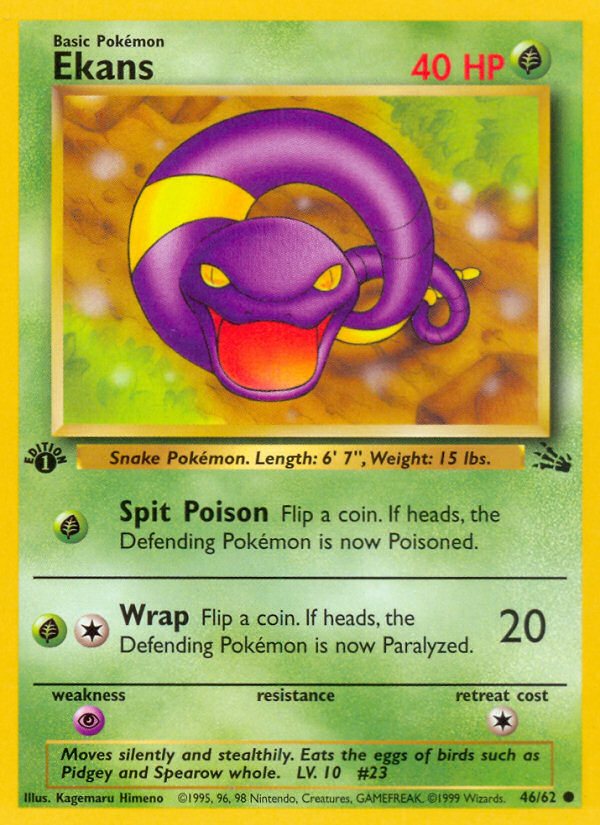 Ekans – Fossil 46/62 Pokémon card