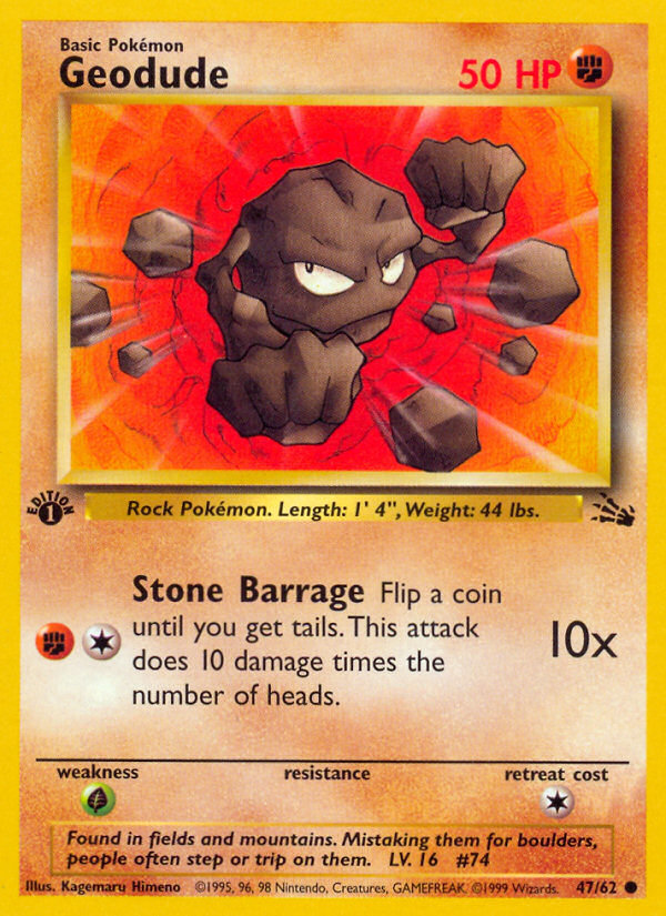 Geodude – Fossil 47/62 Pokémon card