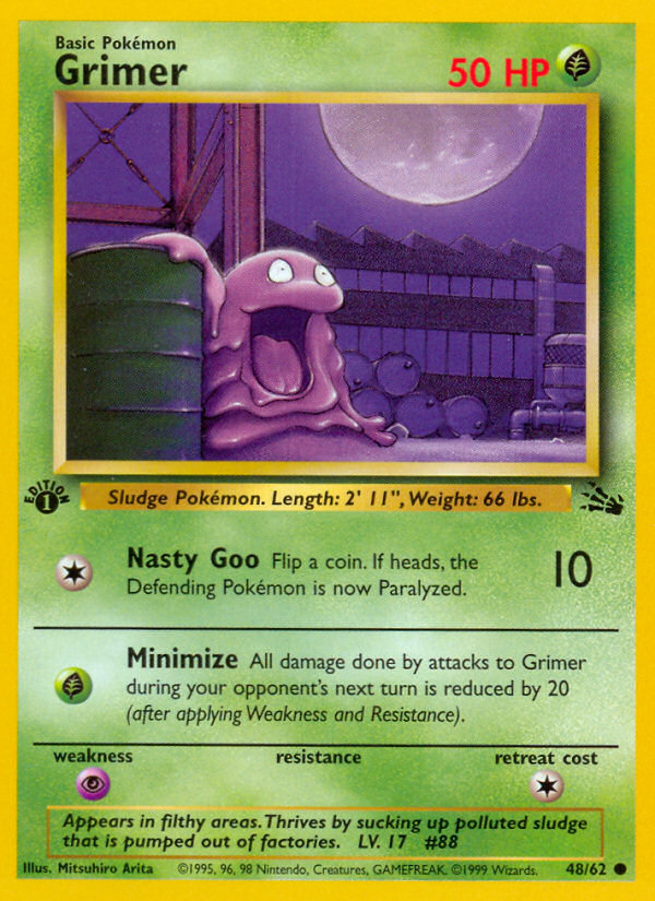Grimer – Fossil 48/62 Pokémon card