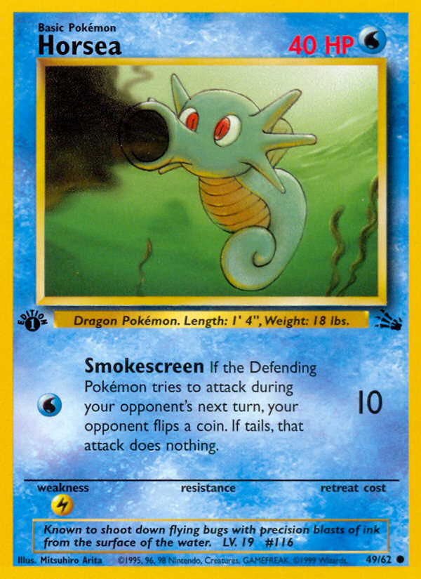 Horsea – Fossil 49/62 Pokémon card