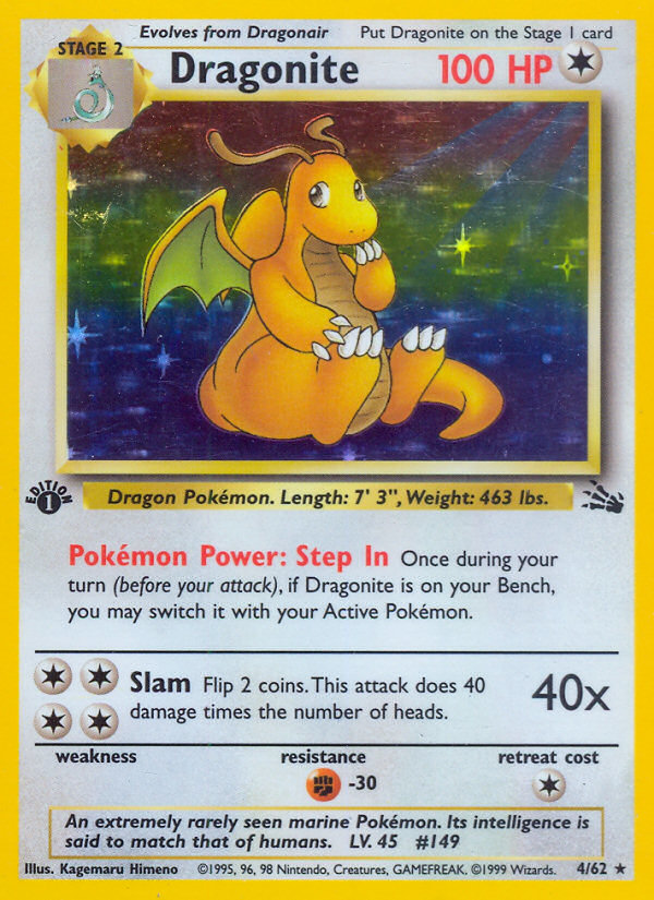 Dragonite – Fossil 4/62 Pokémon card