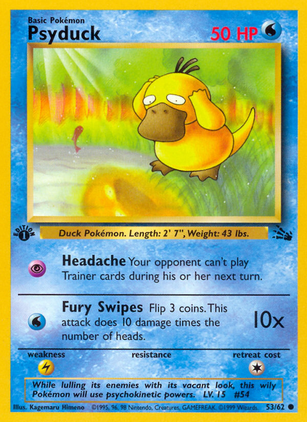 Psyduck – Fossil 53/62 Pokémon card