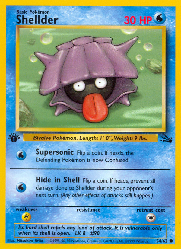 Shellder – Fossil 54/62 Pokémon card