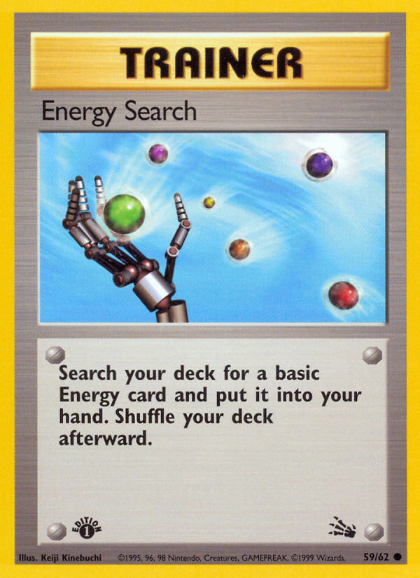 Energy Search – Fossil 59/62 Pokémon card