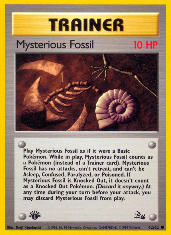 Mysterious Fossil – Fossil 62/62 Pokémon card