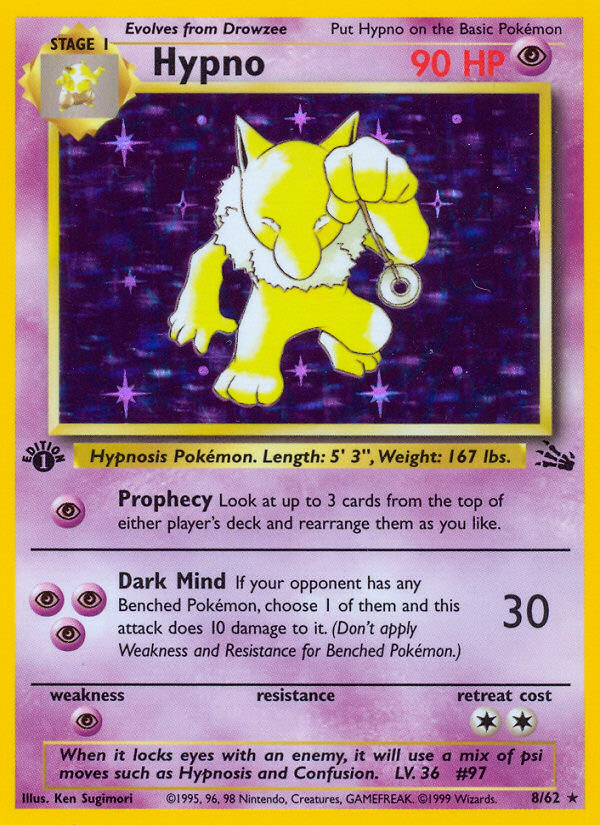 Hypno – Fossil 8/62 Pokémon card