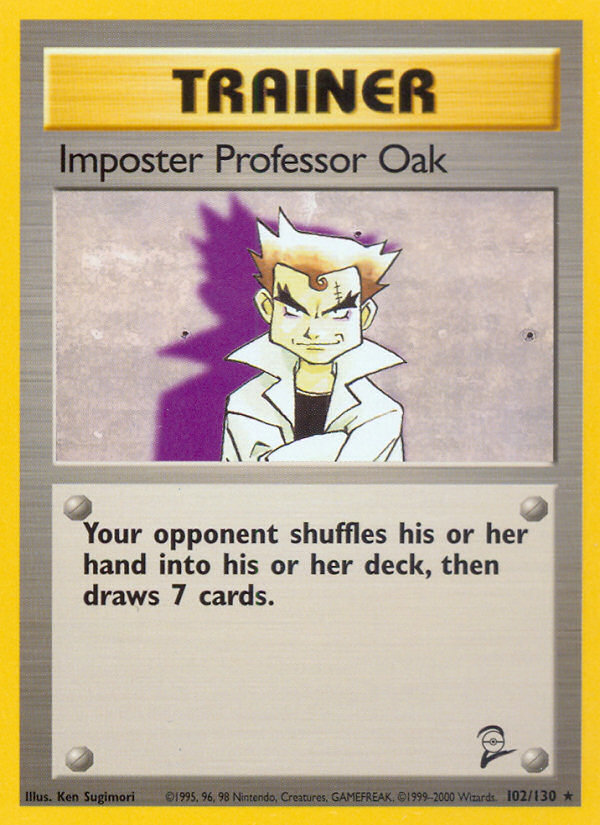 Imposter Professor Oak – Base Set 2 102/130 Pokémon card