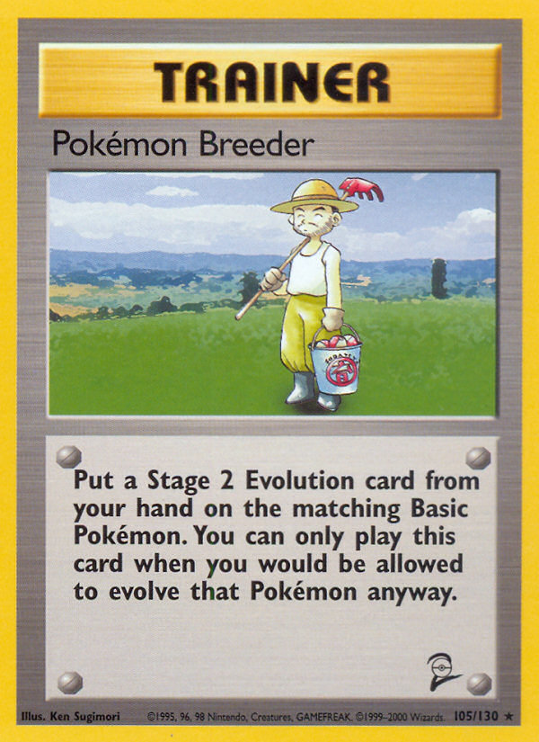 Pokémon Breeder – Base Set 2 105/130 Pokémon card