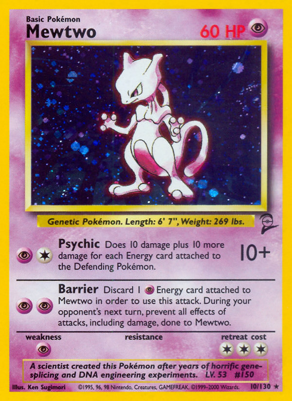 Mewtwo – Base Set 2 10/130 Pokémon card