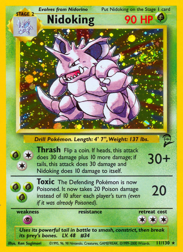 Nidoking – Base Set 2 11/130 Pokémon card