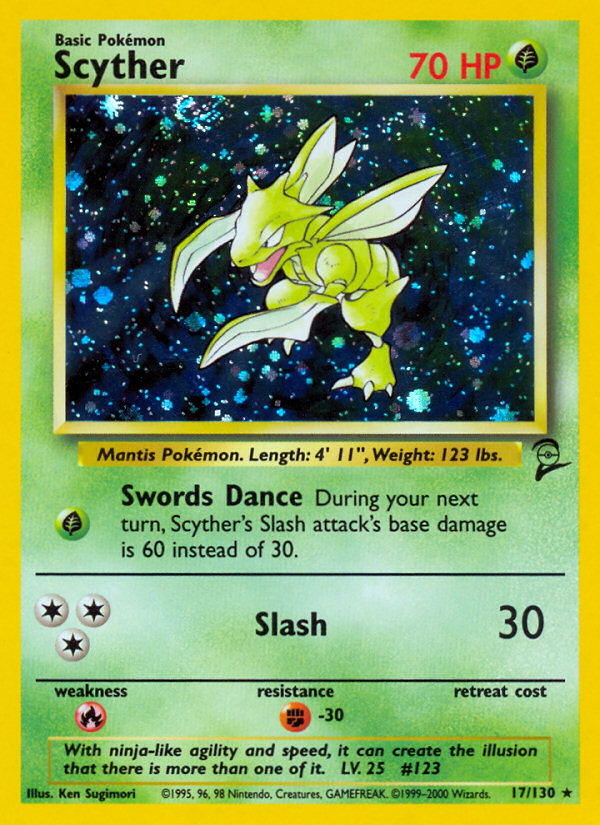 Scyther – Base Set 2 17/130 Pokémon card