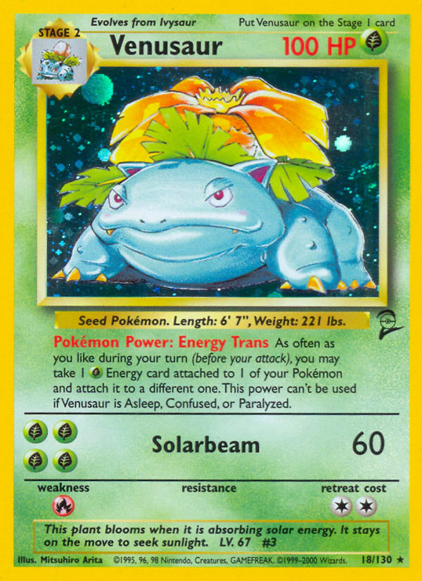 Venusaur – Base Set 2 18/130 Pokémon card