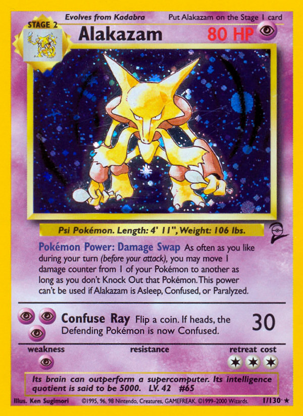 Alakazam – Base Set 2 1/130 Pokémon card