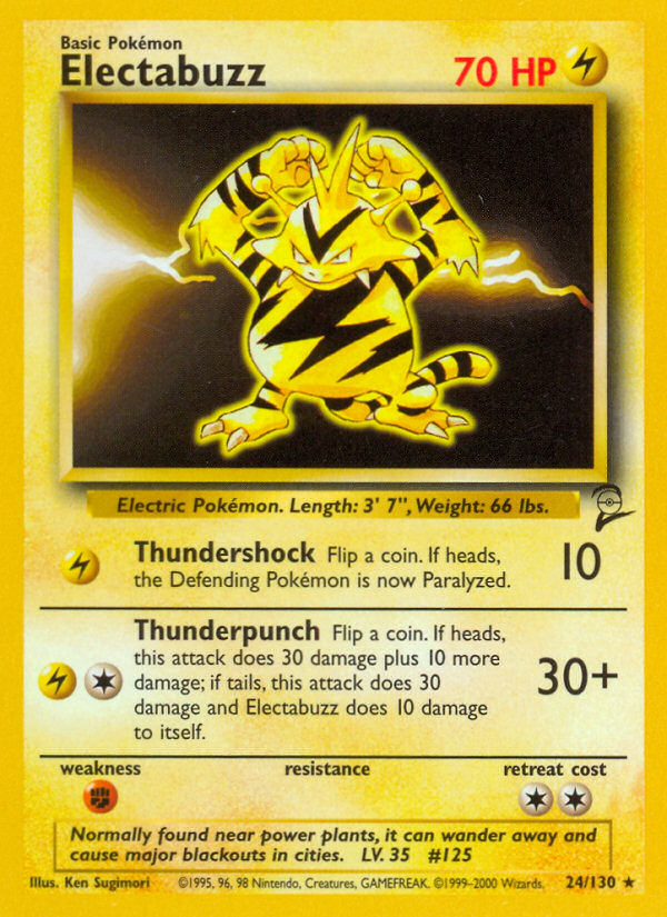 Electabuzz – Base Set 2 24/130 Pokémon card