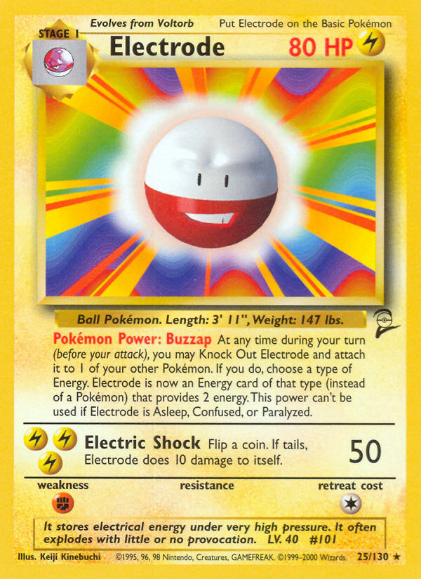 Electrode – Base Set 2 25/130 Pokémon card