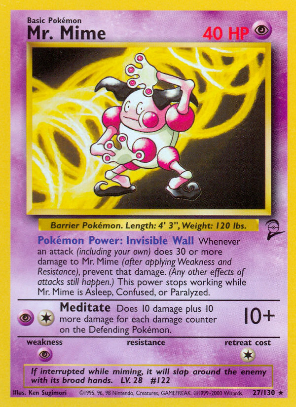 Mr. Mime – Base Set 2 27/130 Pokémon card