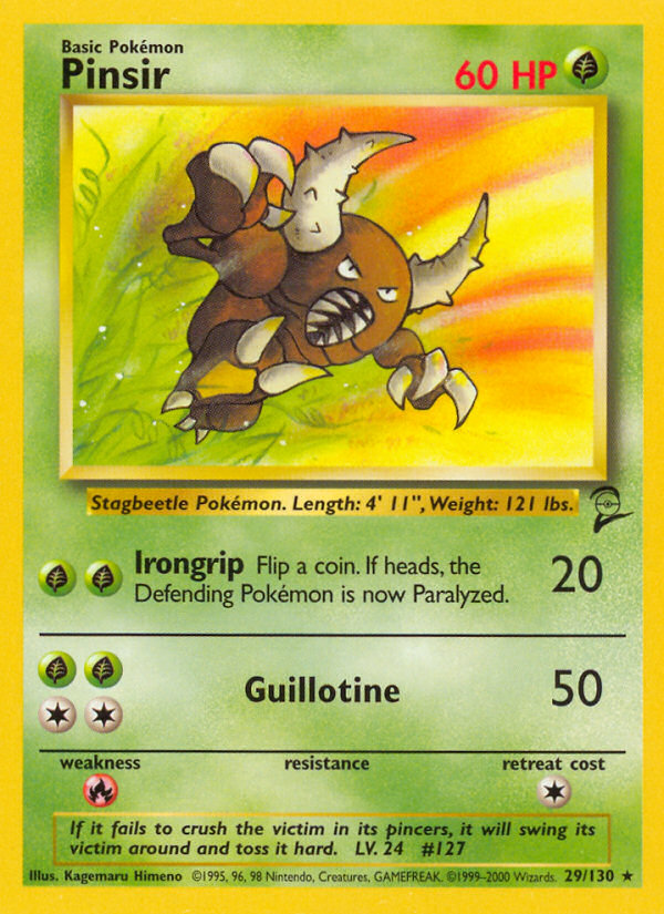 Pinsir – Base Set 2 29/130 Pokémon card