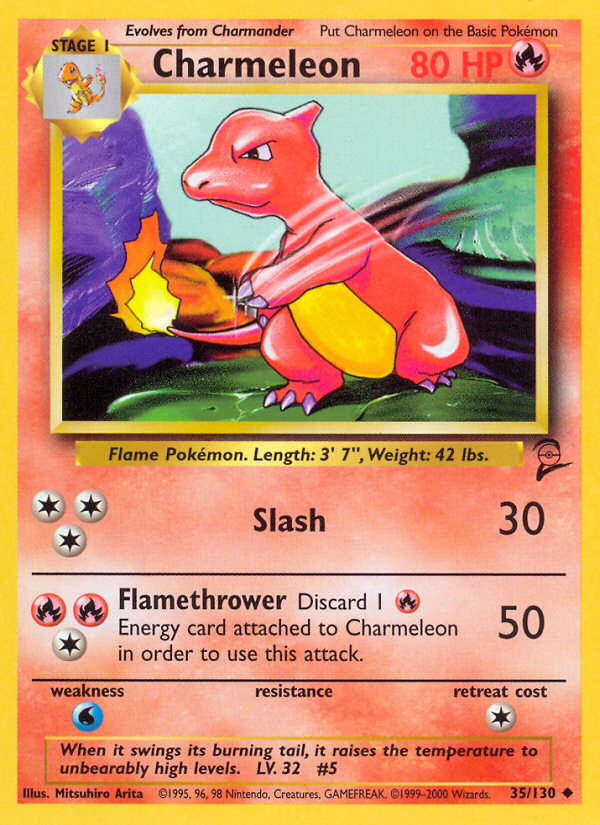 Charmeleon – Base Set 2 35/130 Pokémon card