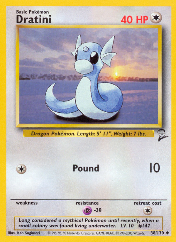 Dratini – Base Set 2 38/130 Pokémon card