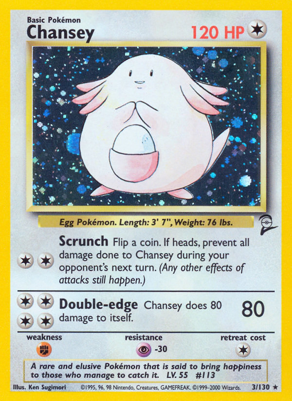 Chansey – Base Set 2 3/130 Pokémon card