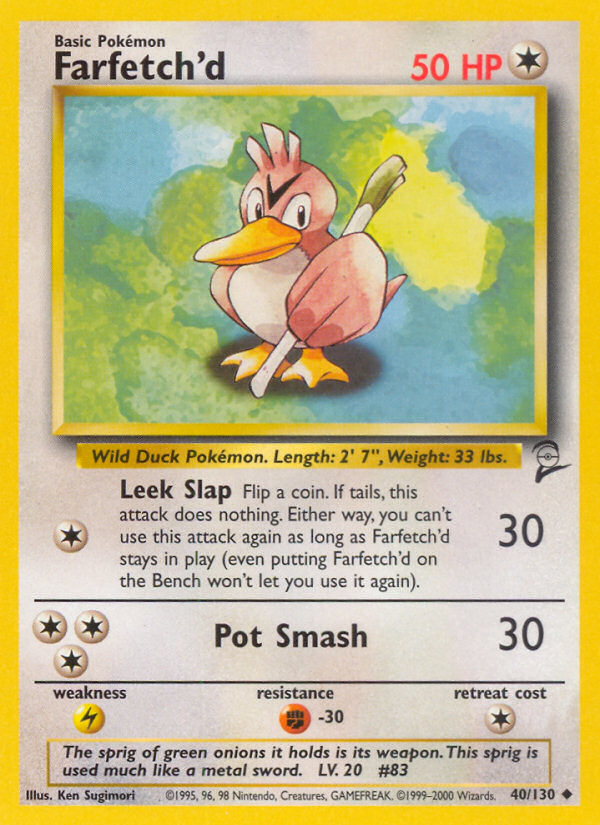 Farfetch'd – Base Set 2 40/130 Pokémon card