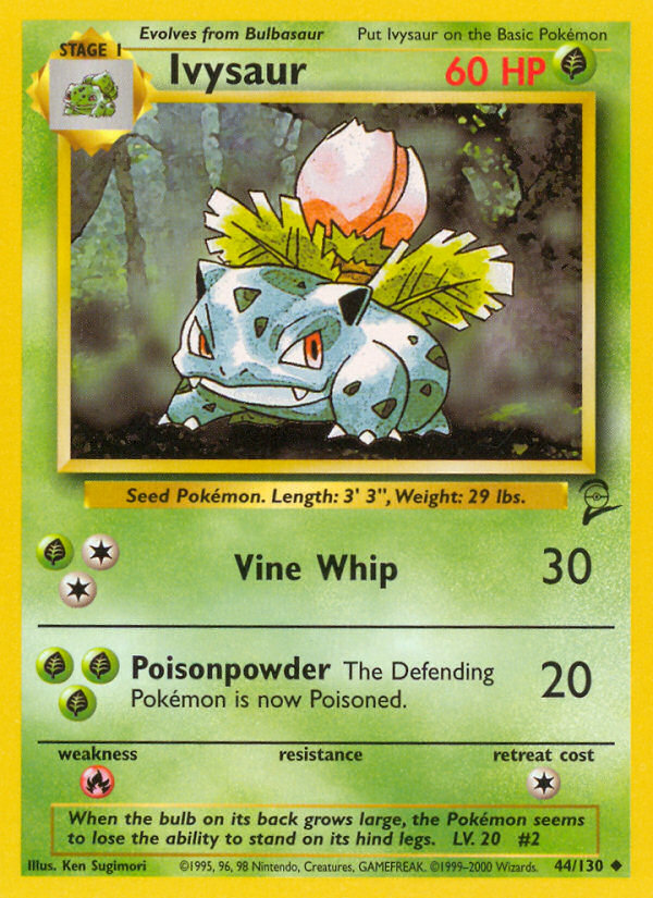 Ivysaur – Base Set 2 44/130 Pokémon card