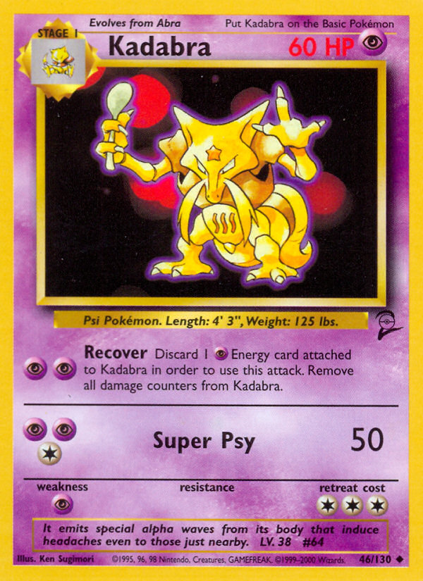 Kadabra – Base Set 2 46/130 Pokémon card