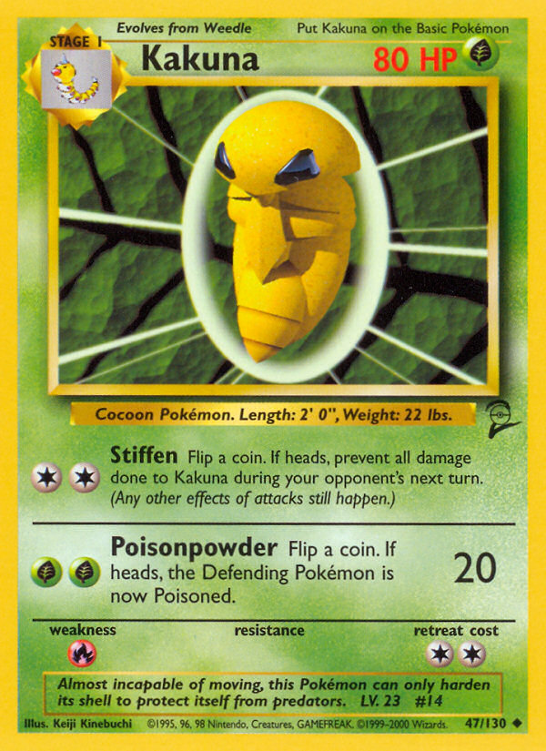 Kakuna – Base Set 2 47/130 Pokémon card
