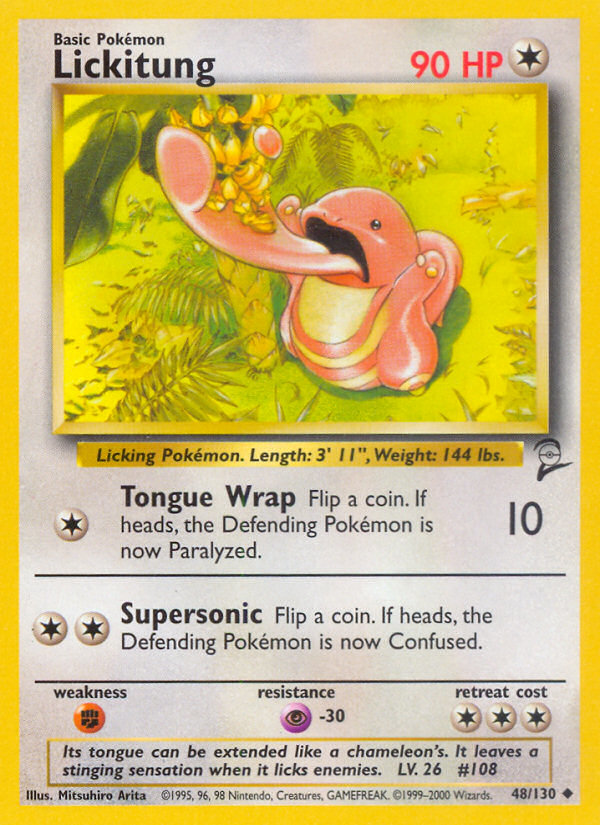 Lickitung – Base Set 2 48/130 Pokémon card