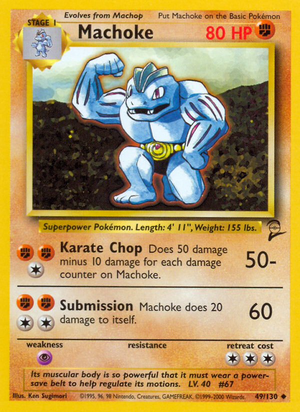 Machoke – Base Set 2 49/130 Pokémon card