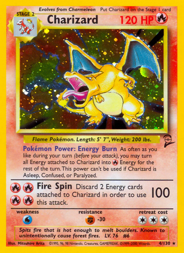 Charizard – Base Set 2 4/130 Pokémon card