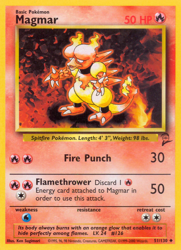Magmar – Base Set 2 51/130 Pokémon card