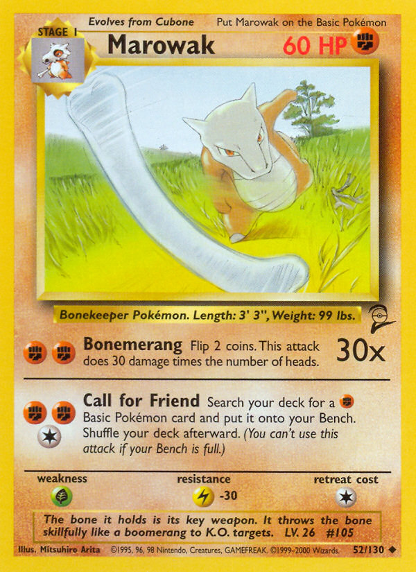 Marowak – Base Set 2 52/130 Pokémon card