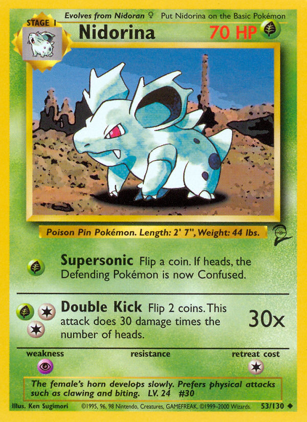 Nidorina – Base Set 2 53/130 Pokémon card