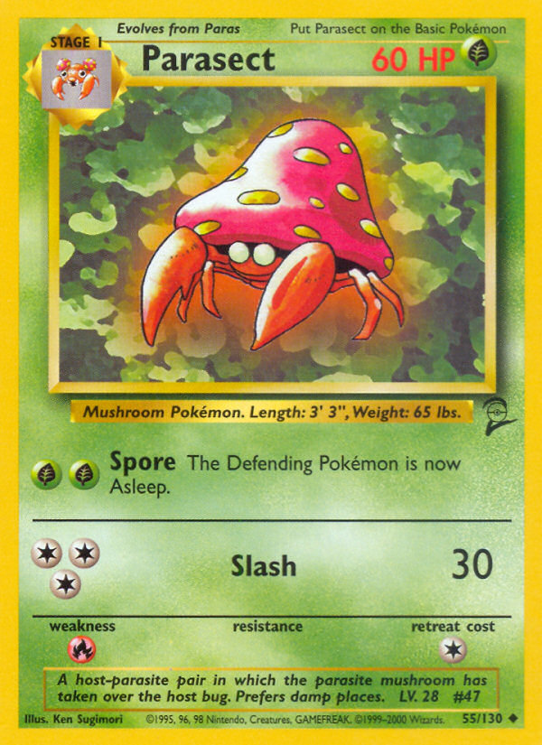Parasect – Base Set 2 55/130 Pokémon card