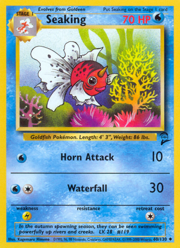 Seaking – Base Set 2 60/130 Pokémon card