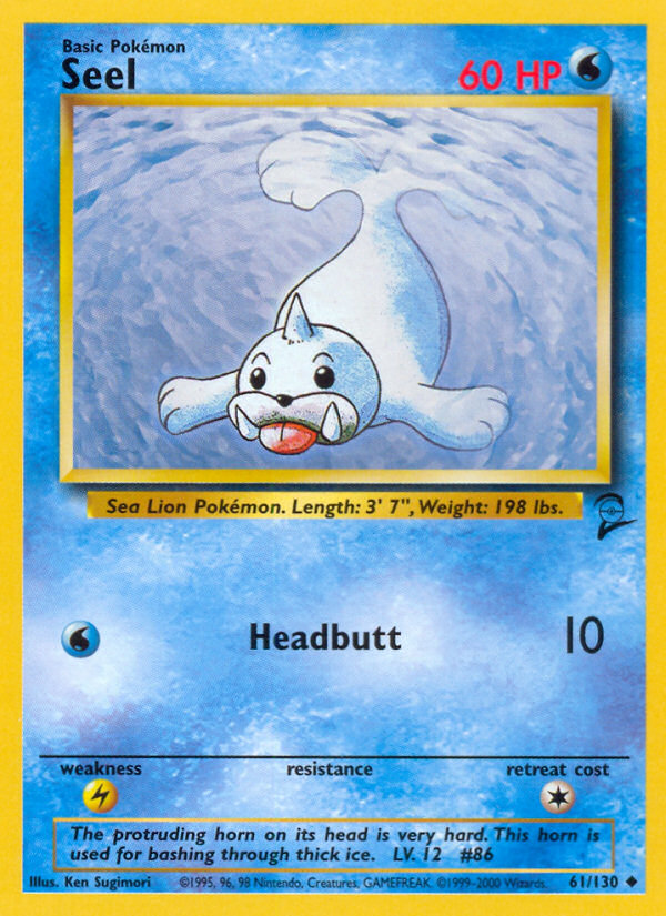 Seel – Base Set 2 61/130 Pokémon card