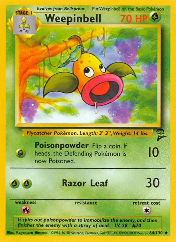 Weepinbell – Base Set 2 64/130 Pokémon card