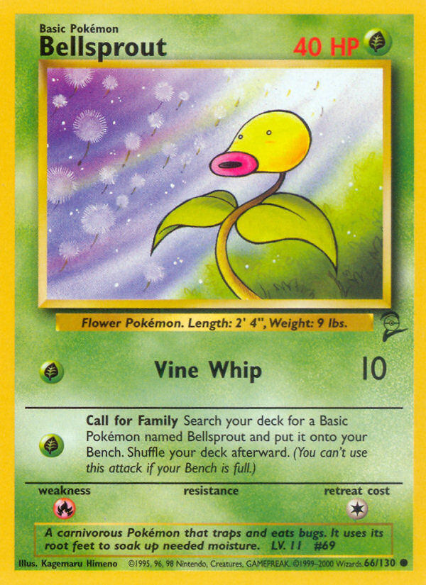 Bellsprout – Base Set 2 66/130 Pokémon card