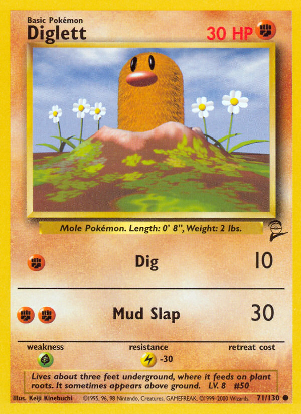 Diglett – Base Set 2 71/130 Pokémon card
