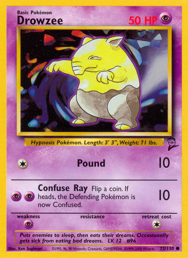 Drowzee – Base Set 2 73/130 Pokémon card
