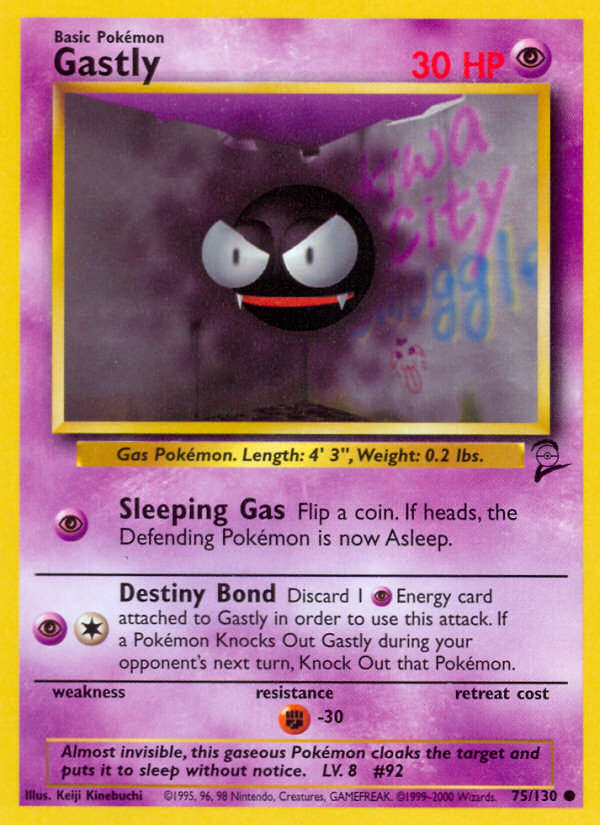 Gastly – Base Set 2 75/130 Pokémon card
