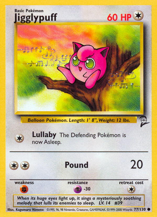Jigglypuff – Base Set 2 77/130 Pokémon card