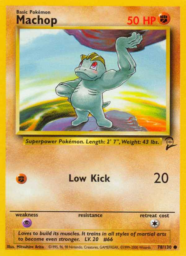 Machop – Base Set 2 78/130 Pokémon card