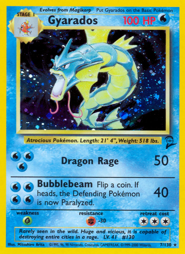 Gyarados – Base Set 2 7/130 Pokémon card