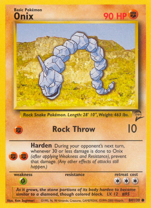 Onix – Base Set 2 84/130 Pokémon card