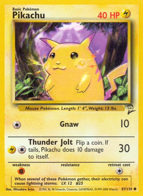 Pikachu – Base Set 2 87/130 Pokémon card