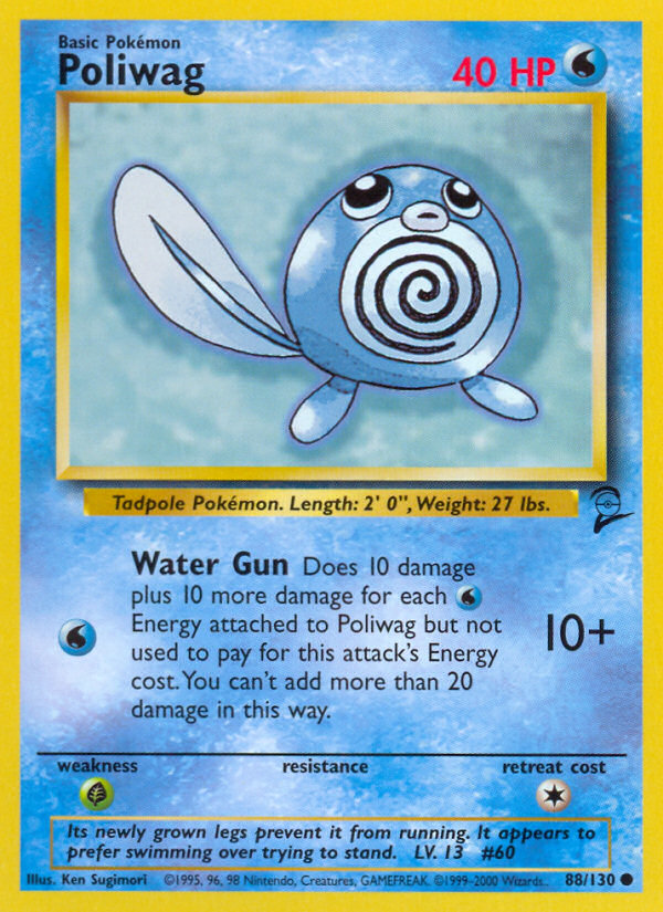 Poliwag – Base Set 2 88/130 Pokémon card